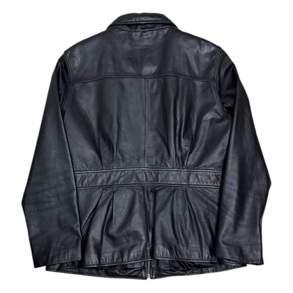 WILSONS LEATHER Lined Genuine Leather Bomber Winter Jacket Coat Womens Large - Picture 5 of 7